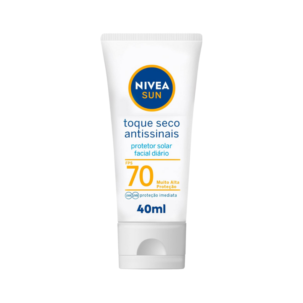 Protetor Solar Facial Toque Seco Antissinais, da Nivea