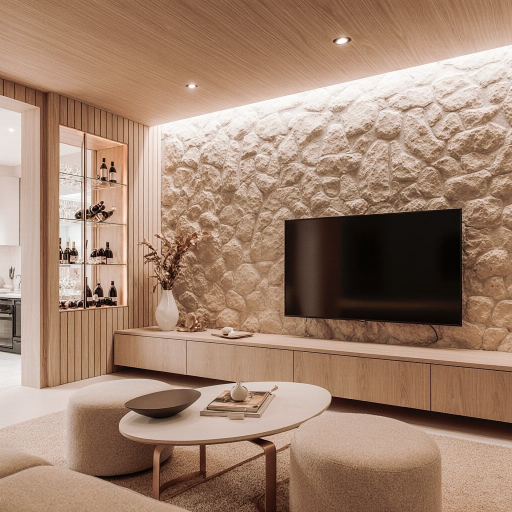 Sala de estar com decoração aconchegante