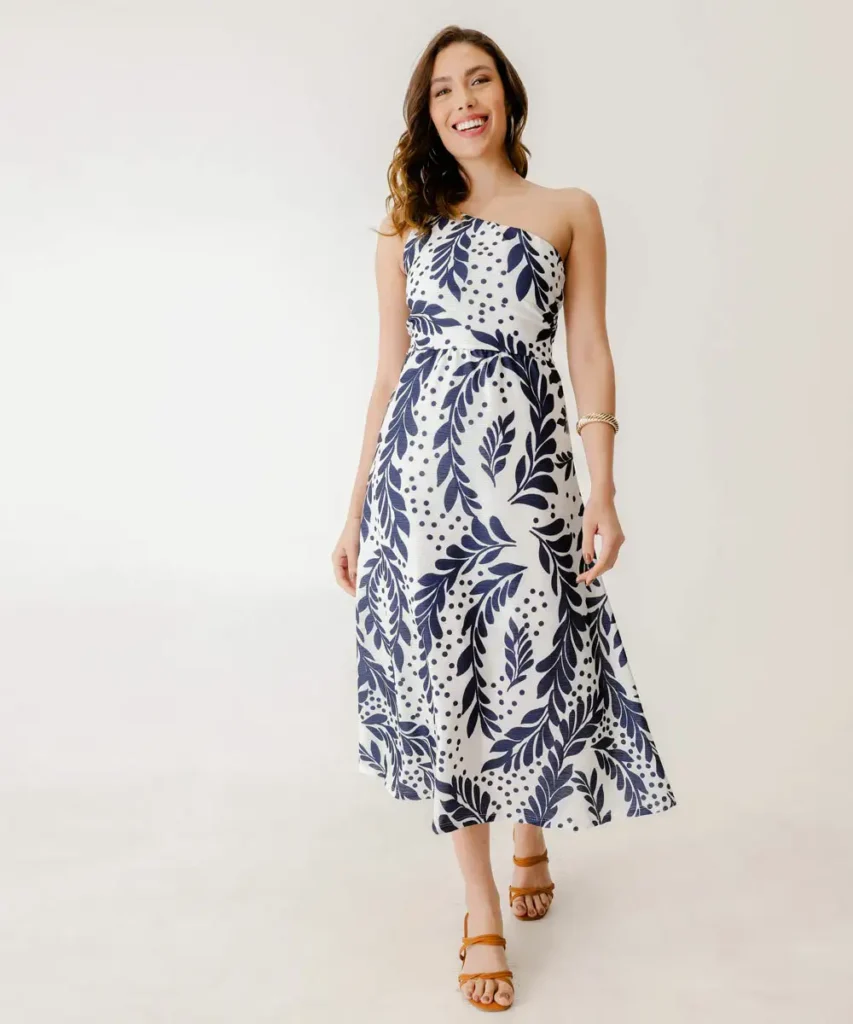 look de verão estampado feminino