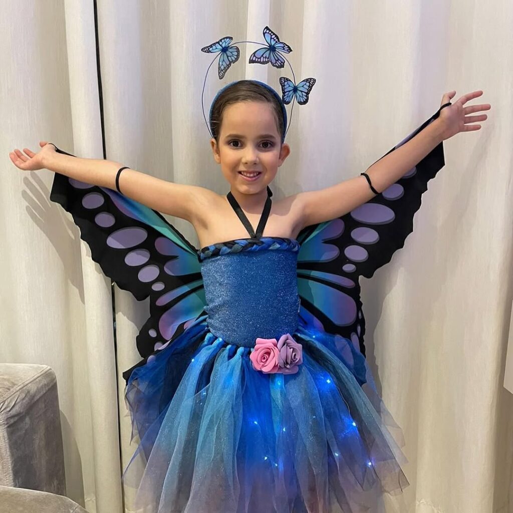 fantasia de carnaval infantil borboleta azul