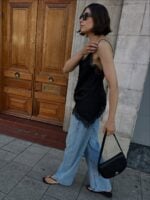 look com blusa de cetim