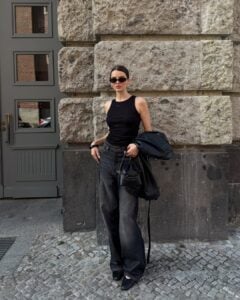 look com blusa e calça jeans