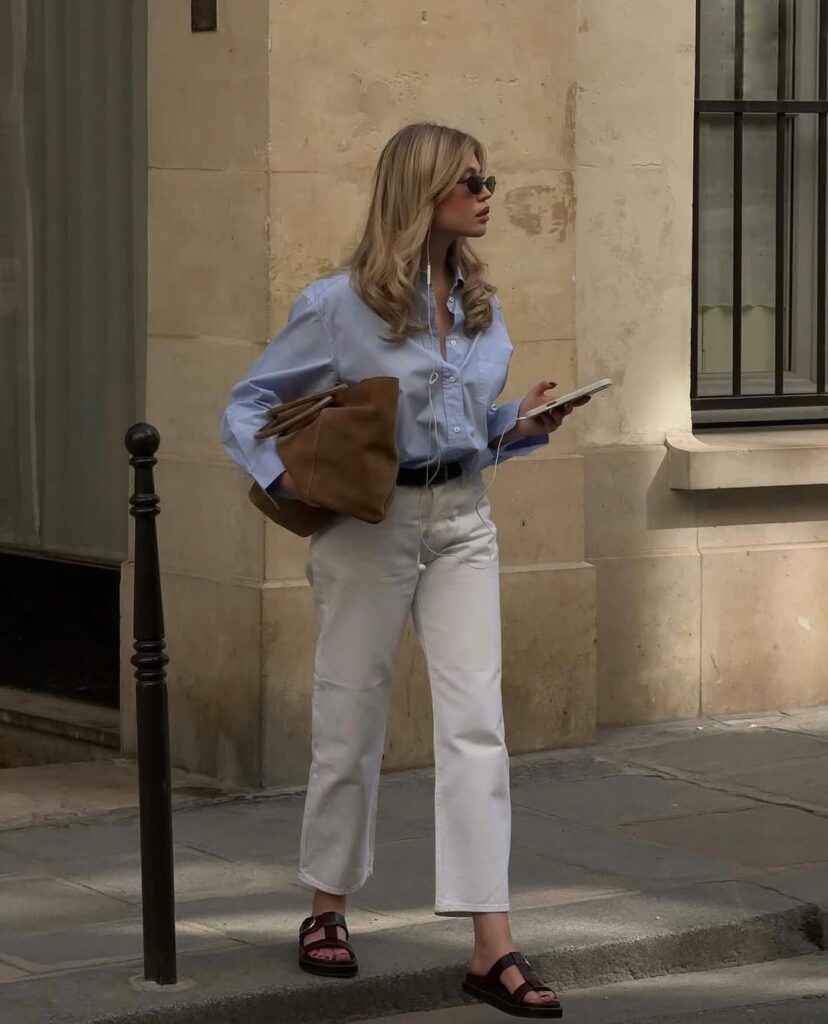 looks com calça branca