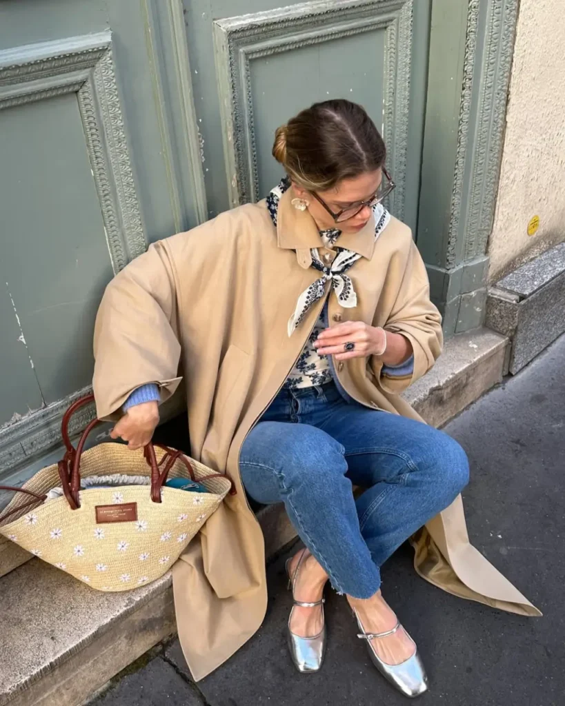 look com calçado metalizado