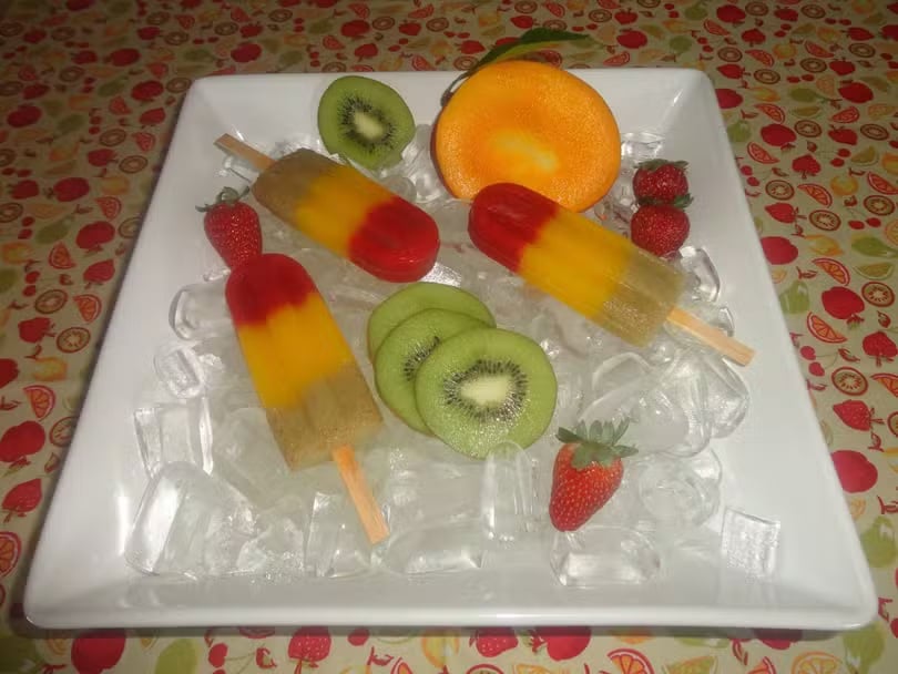 Ideias de comida para piquenique: picolé de frutas