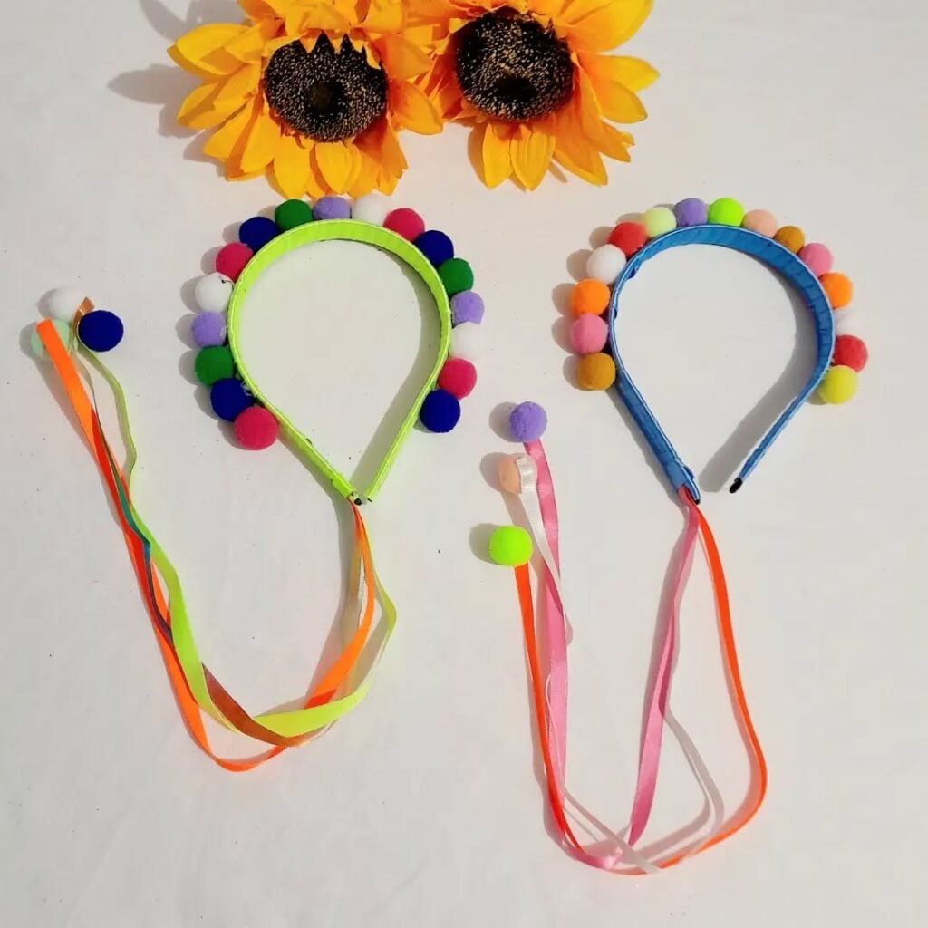 tiaras de Carnaval com bolinhas
