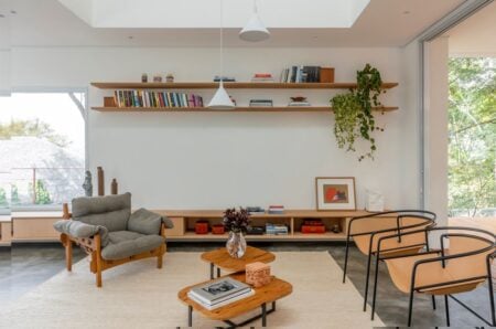 Projeto de sala de estar do arquiteto Raphael Wittmann