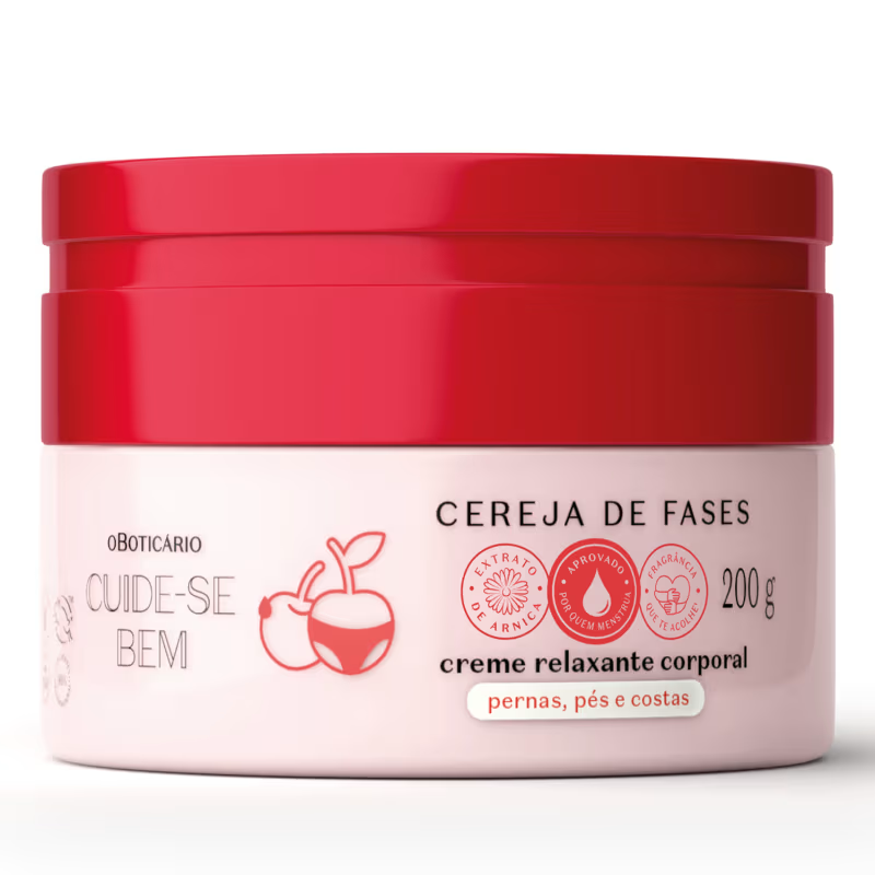 Creme Relaxante Corporal Cuide-se Bem Cereja De Fases
