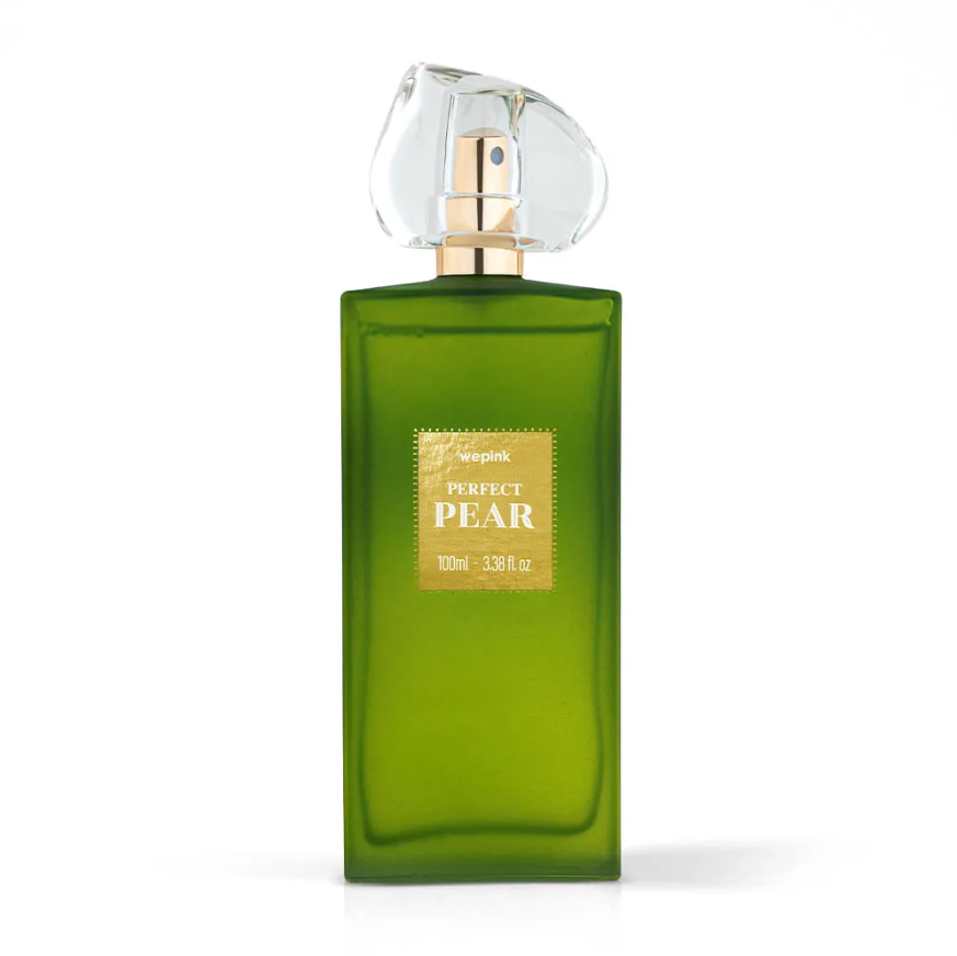 Embalagem do perfume Perfect Pear, da Wepink