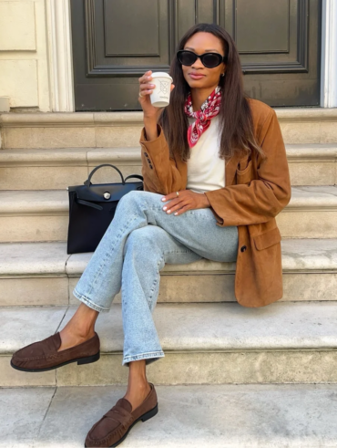 look com mocassim marrom de camurça