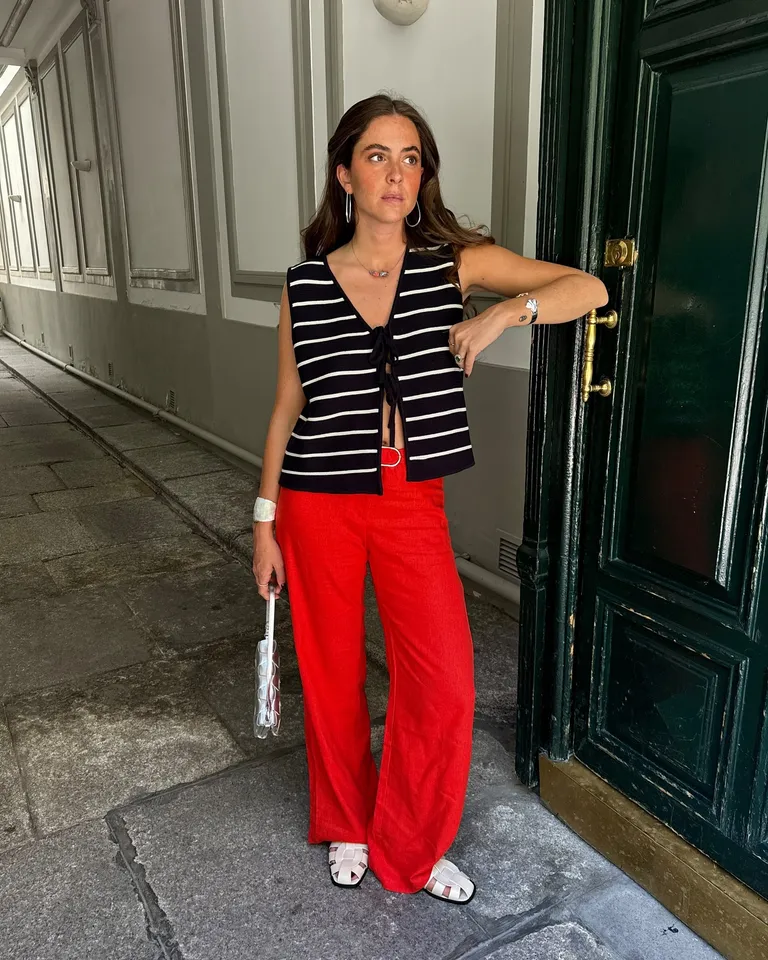 looks com calça vermelha