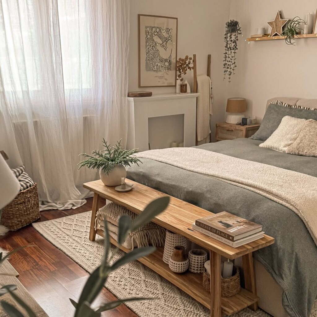 Ideia de camadas e sobreposição na cama com almofadas e colchas