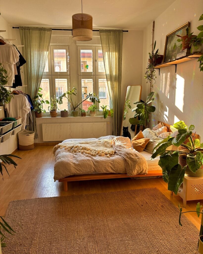 Decoração do quarto com plantas