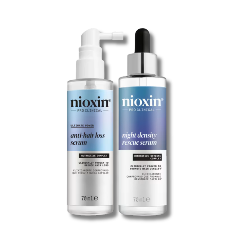 Dica extra: Anti-Hair Loss + Night Density Rescue, da Nioxin