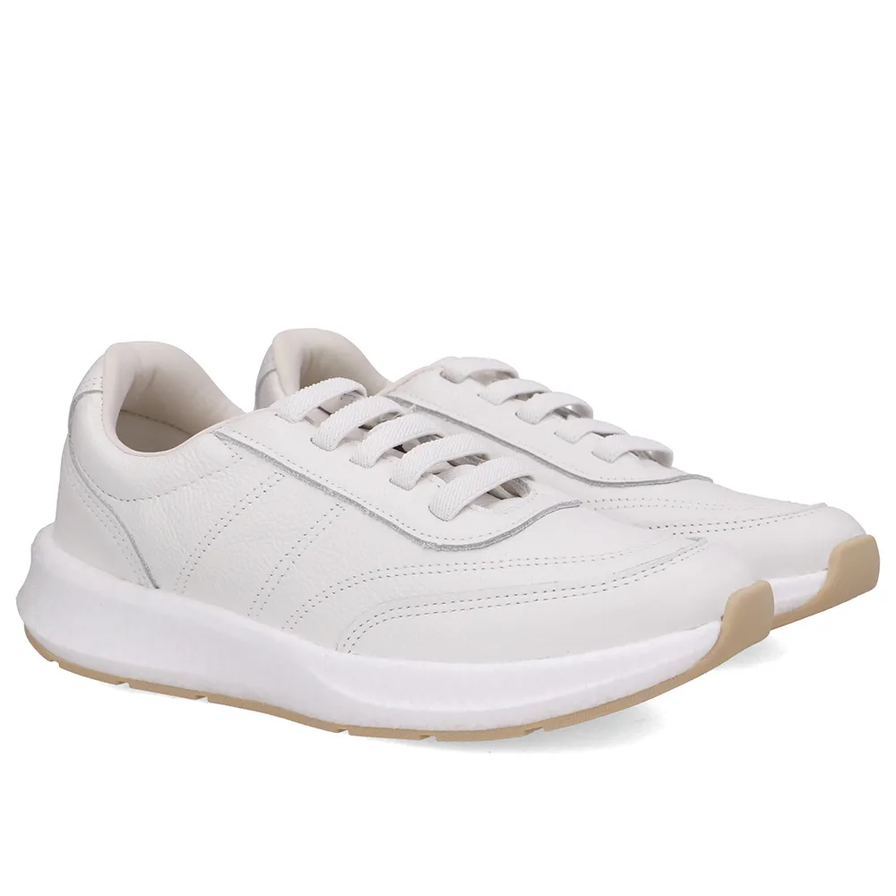 Tênis Couro Branco Casual Cadarço, Usaflex, R$ 199,99