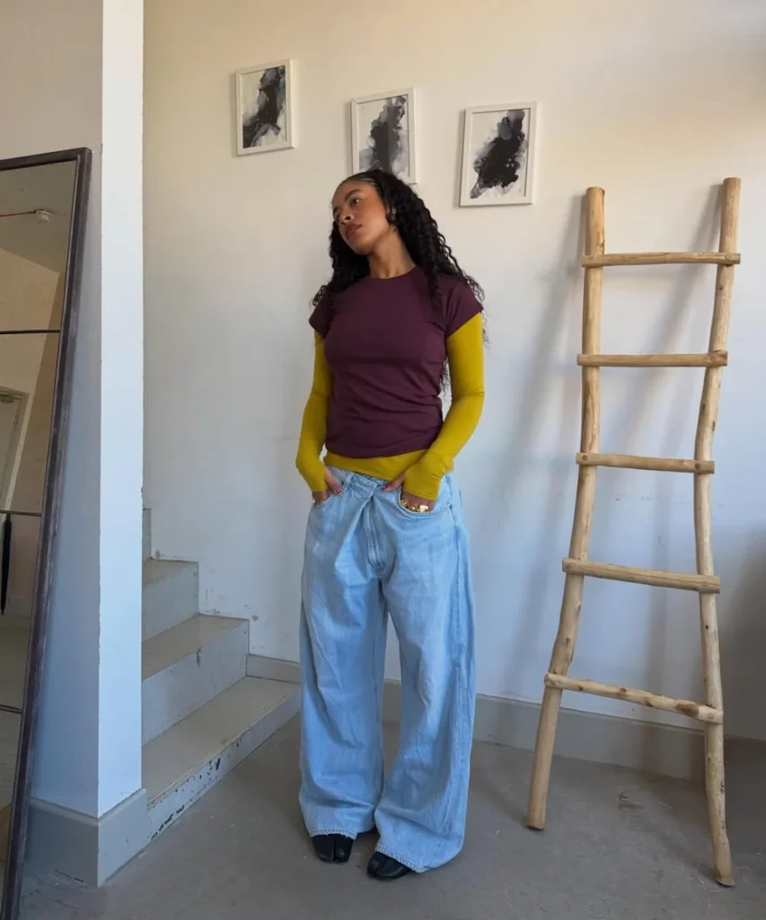 calça jeans baggy