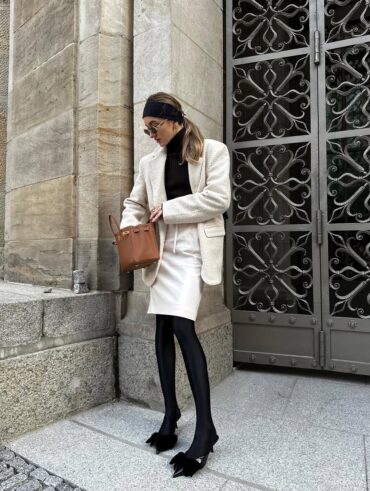 look com saia lápis branca