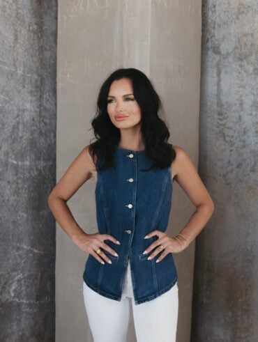looks com colete jeans
