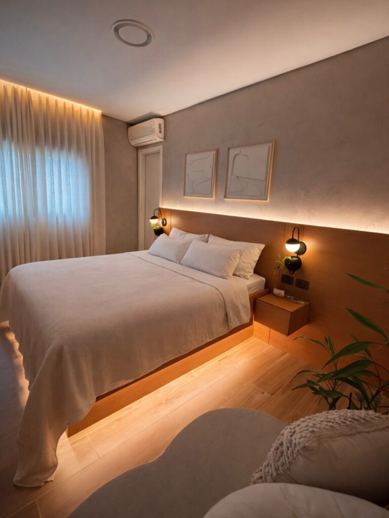 Espaçamento de circulação da cama