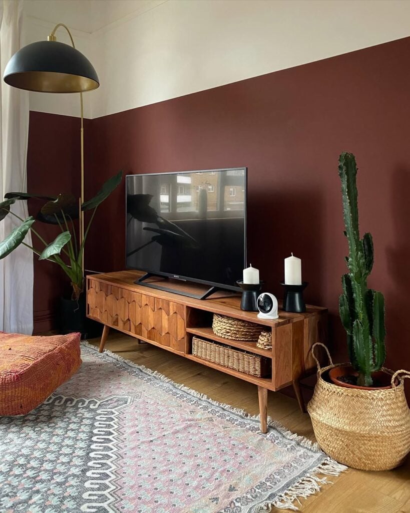 Sala de estar burgundy