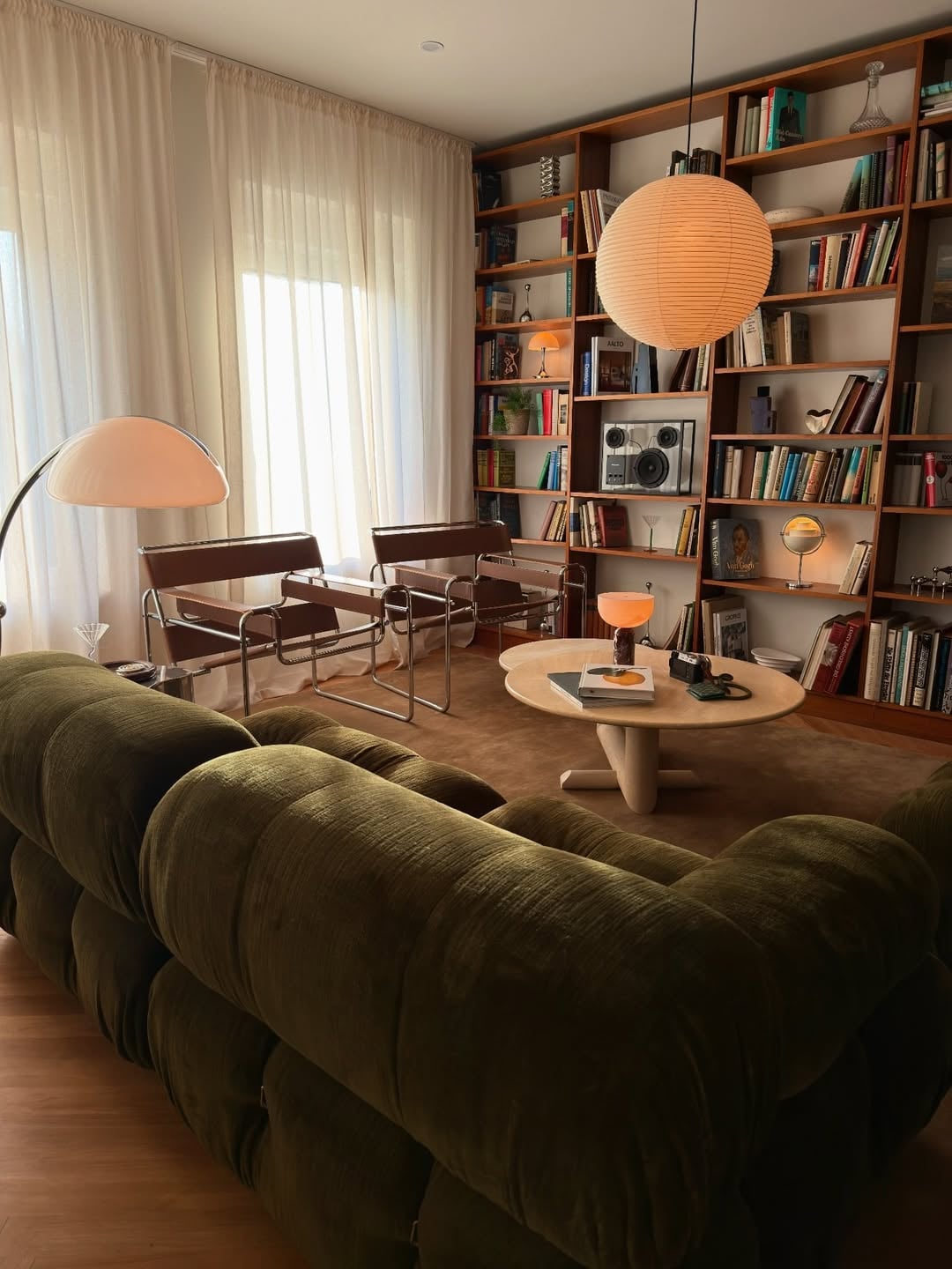 Sala de estar verde