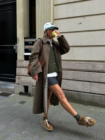 Look de outono com minissaia