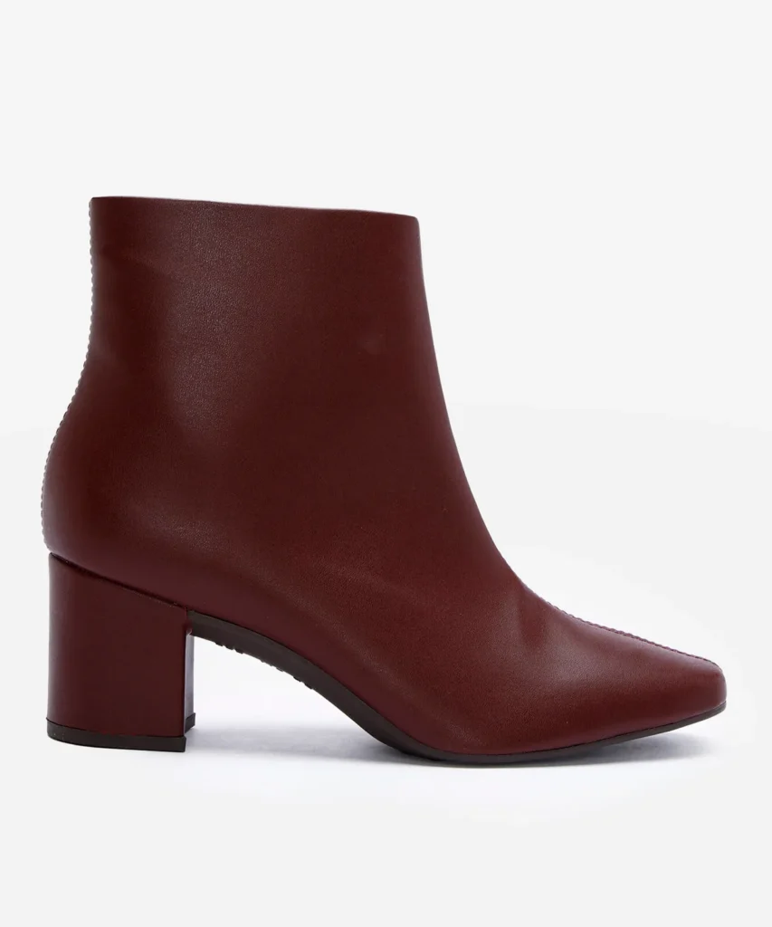bota cano baixo salto médio via uno vinho