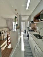 Bancada de cozinha pequena branca