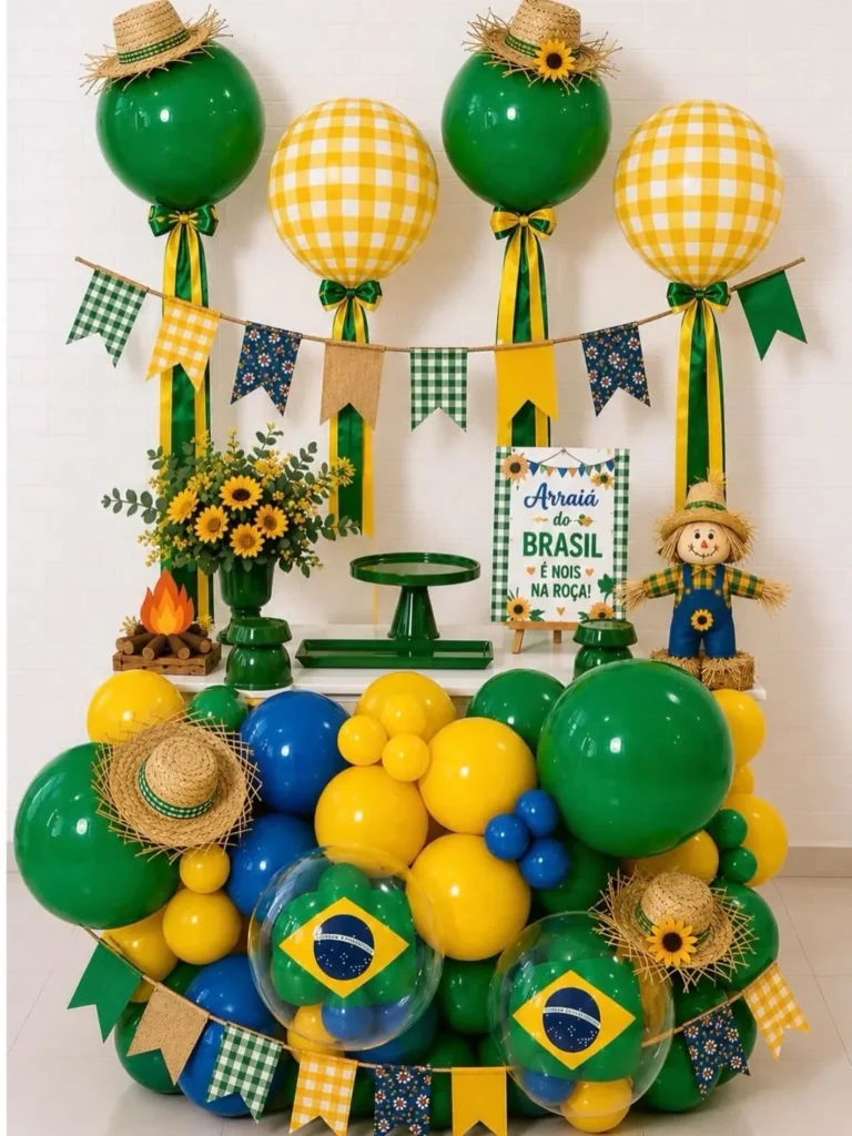Kit para montar um canto com decoração de Copa