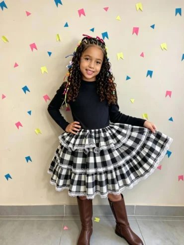 look de são joão para menina