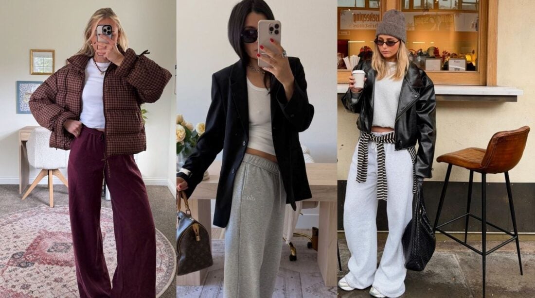 Looks com calça de moletom feminina para o inverno