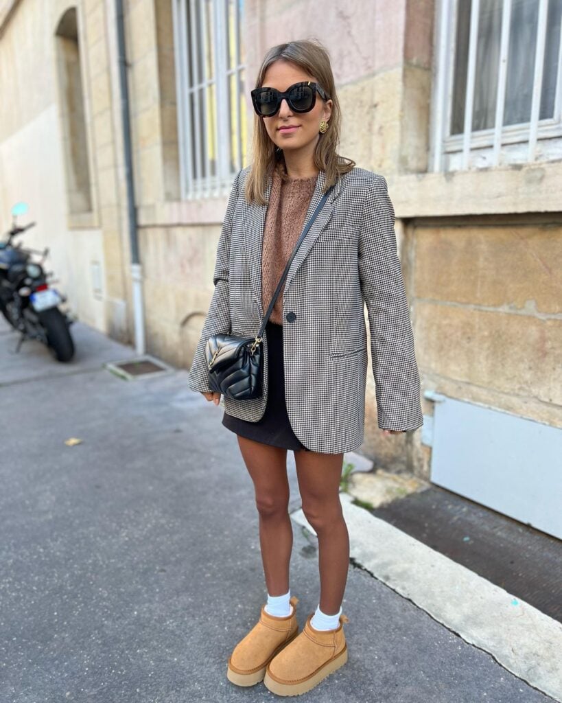 Look com botas Ugg