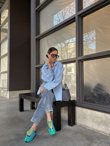 Look com tênis no inverno
