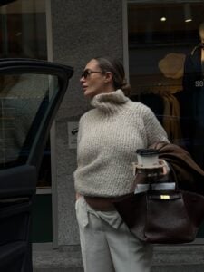 looks com suéter de trico